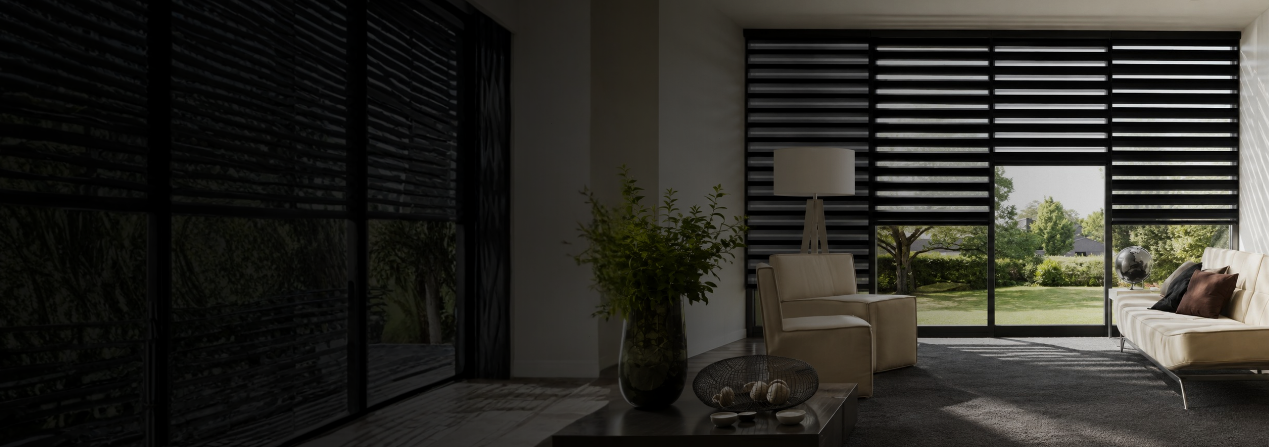 Modern motorized blinds installation