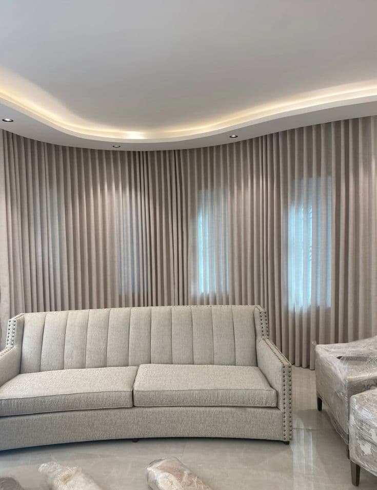 Zebra blinds in a Business Bay home office