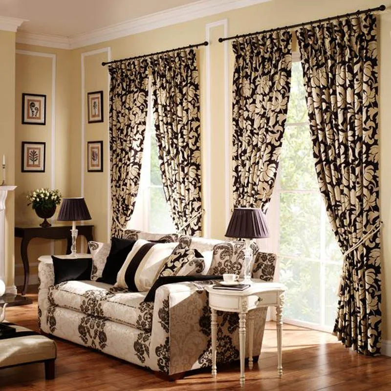 Elegant patterned curtains