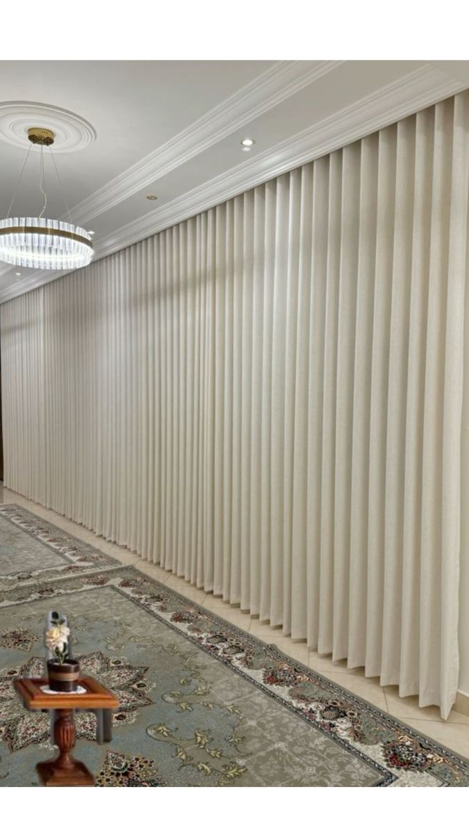 Blackout curtains installed in a Dubai Marina villa living room